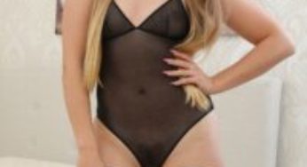 Art-Lingerie Leanne Lace in a sheer teddy and black stockings