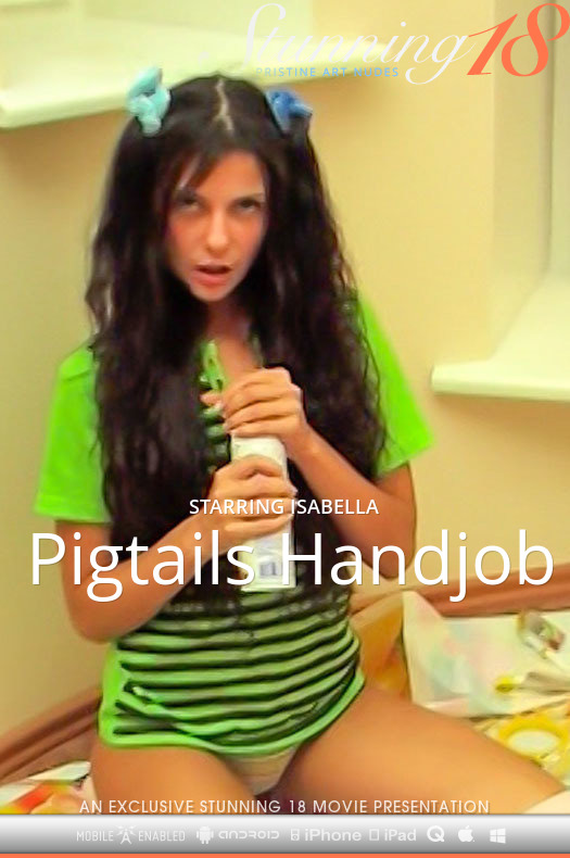 Isabella - Pigtails Handjob
