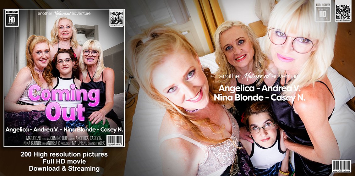 Mature nl Angelica & Andrea V. & Nina Blonde & Casey N. Coming Out