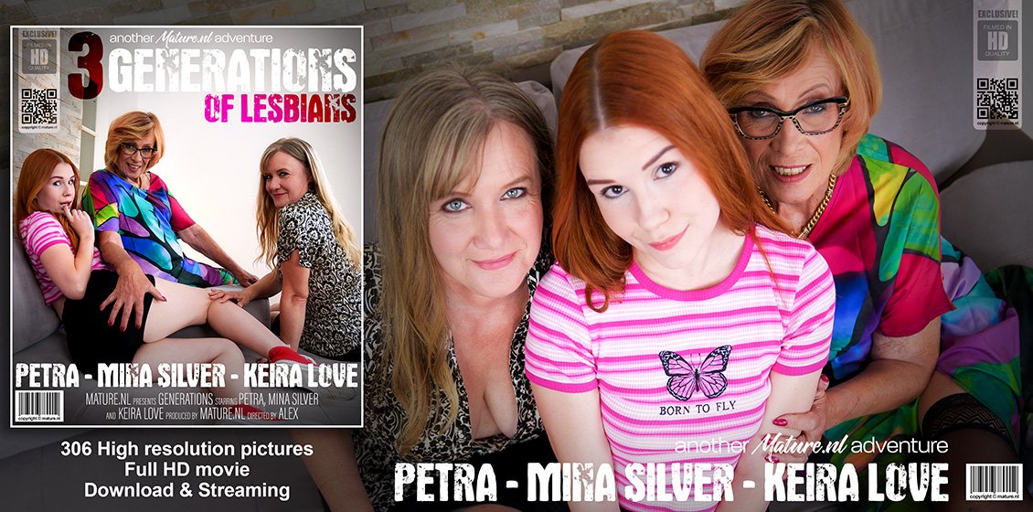 Mature.nl Petra & Mina Silver & Keira Love – 3 Generations of Lesbians