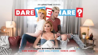 AdultTime DareWeShare Jean Hollywood & Cam Damage & Kenzie Anne – The Roommate Wars <i class=