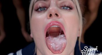 SpermMania Emily Belle – Emily Belle swallows tons of thick white cumshots