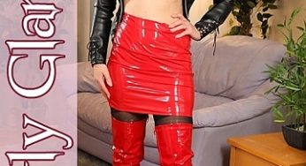 StrictlyGlamour Asha Evans – Asha Evans Black Jacket & Red PVC