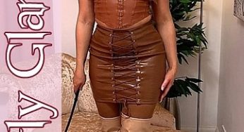 StrictlyGlamour Sophie B – Sophie B Dressed In Brown To Make You Bow Down – VoP