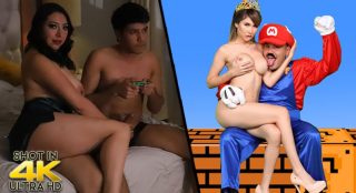 Super Mario porno . Esmeralda Duarte and Kari Cachonda