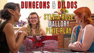 GirlsOutWest Mallory & Sylvia Rose & Pixie Play – Dungeons And Dildos