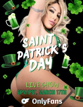 Kitana Montana Putting on Live St. Patrick’s Day Cam Show