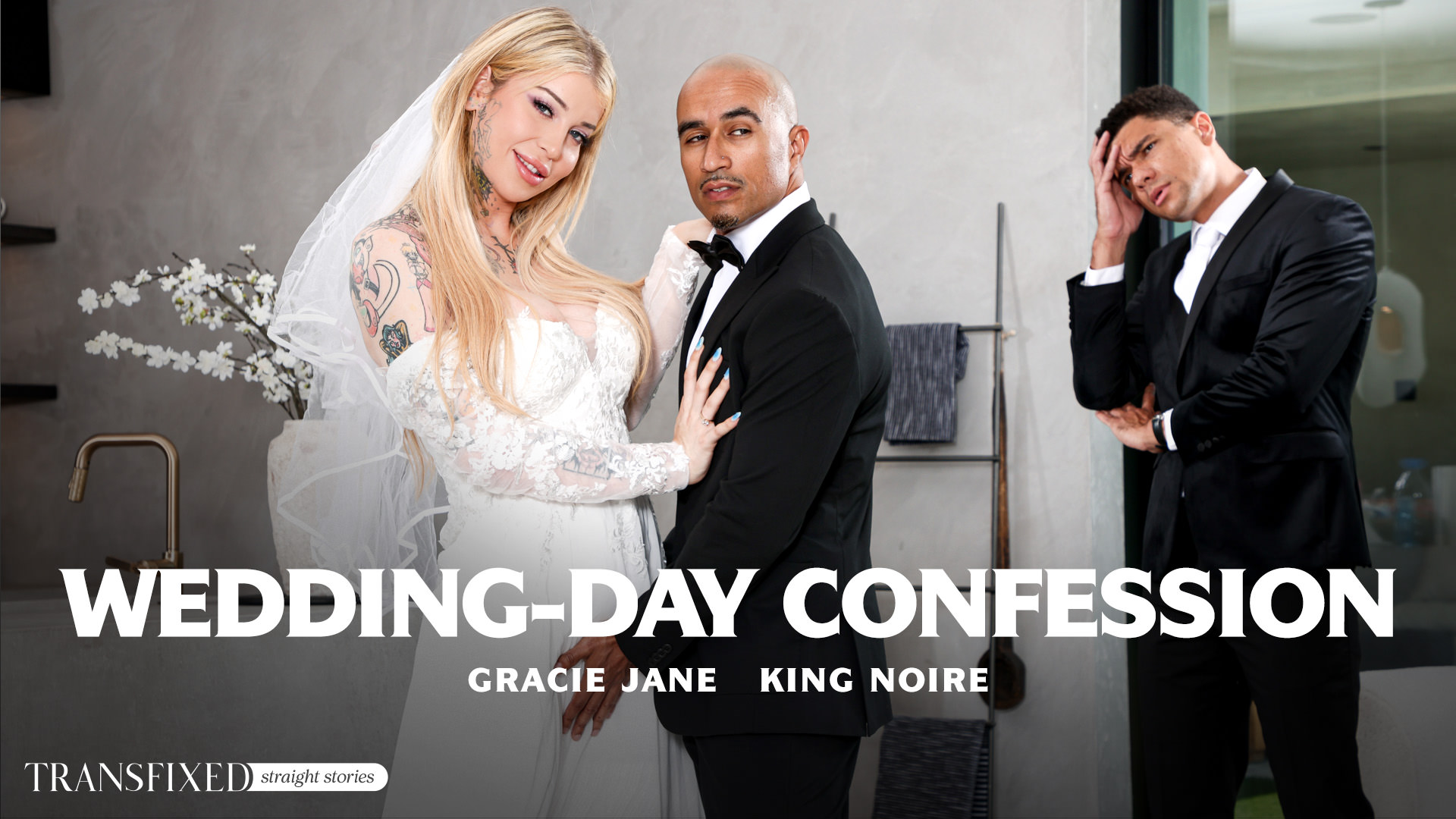 AdultTime Transfixed Gracie Jane, King Noire – Wedding-Day Confession