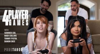 PureTaboo Damon Dice, Tommy Pistol, Madi Collins, Summer Col – 4-Player Games