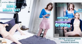 MatureNL Izen, Milka Way – Catching A Masturbating Granny