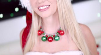 HAPPY HOLIDAYS! Beautiful Skyler Storm Returns for a Holiday Suck, Fuck, and Swallow!