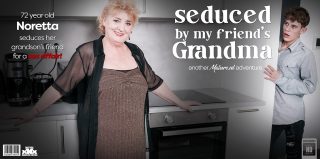 Mature.NL Big Nick, Noretta – Curvy 72 year old granny Noretta seduces her grandson’s best friend to fuck her hard on the couch