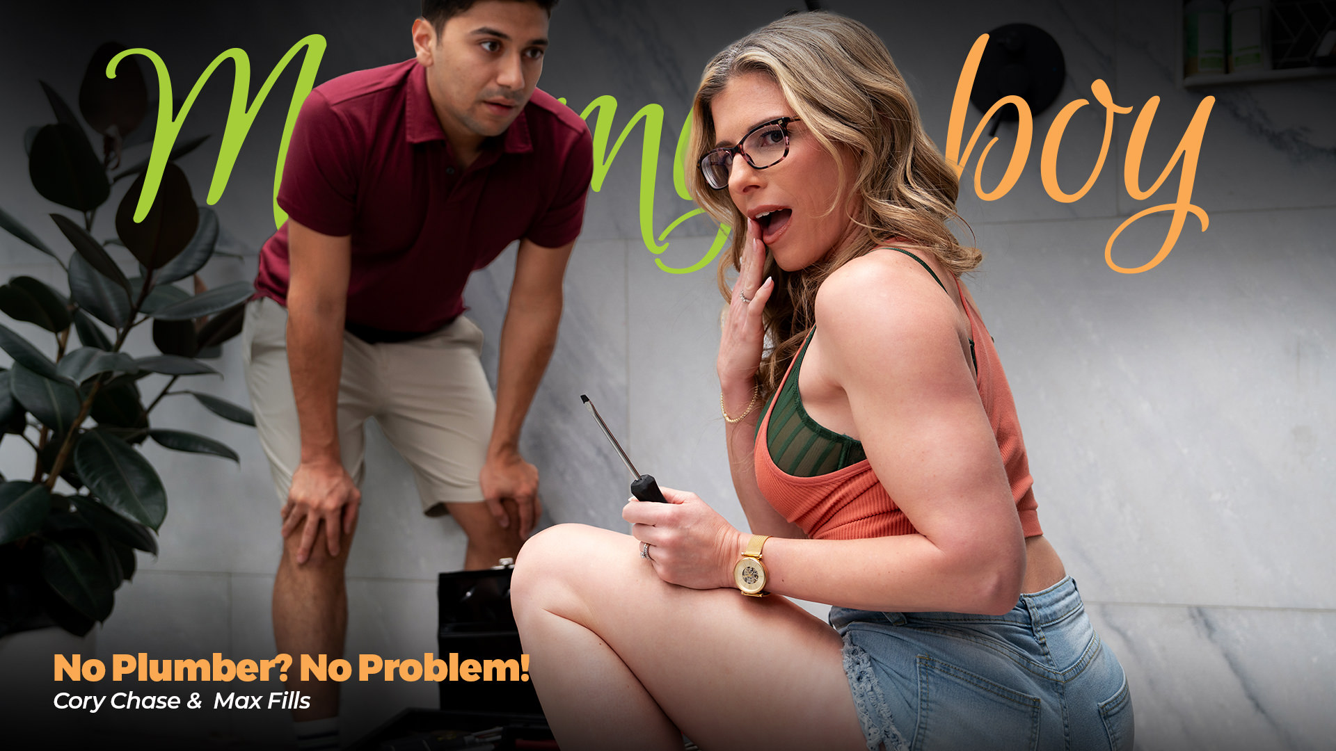 AdultTime MommysBoy Cory Chase, Max Fills – No Plumber? No Problem!