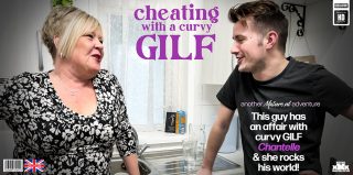 Mature.NL Chantelle, Sam Bourne – Curvy British GILF Chantelle is fucking and sucking a cheating young guy on the sofa