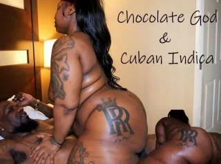 TheHabibShow Cuban Indica, Chocolate God – Black on black porn video….big booty newbie Cuban Indica fucked by Chocolate God