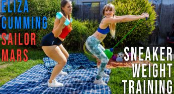 GirlsOutWest Eliza Cumming, Sailor Mars – Eliza C and Sailor M – Sneaker Weight Training