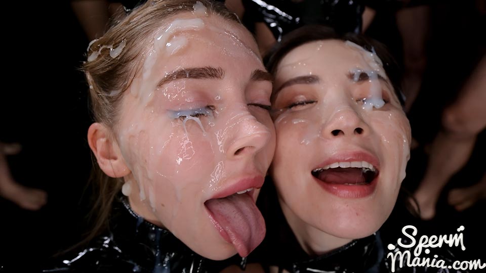 SpermMania Haruka Suzuno, Mary Popiense – Haruka Suzuno and Mary Popiense’s Sticky Bukkake Facial