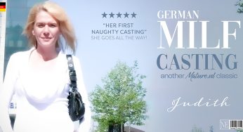 Mature.NL Judith – Blonde German MILF Judith masturbates on her very first casting where she gave it all