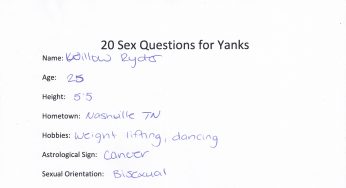 Yanks.com Willow Ryder – 20 Sex Questions With Willow Ryder!