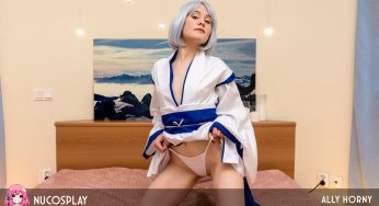 NuCosplay Ally Horny – Petite Kimono Lady Ally Horny Knows How To Use A Fat Cock