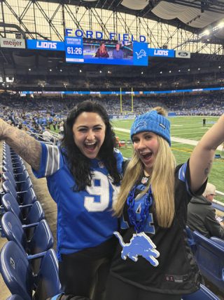 OnlyFans Models Samantha Secret & Josie Jaxxon Flash at Detroit Lions Game