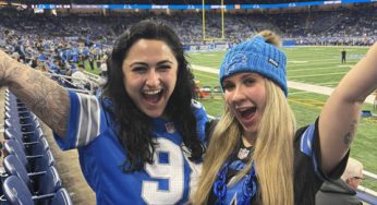 OnlyFans Models Samantha Secret & Josie Jaxxon Flash at Detroit Lions Game