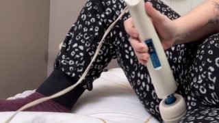 NikkisFetishes Nikki Sequoia – Over the PJs Hitachi Orgasm