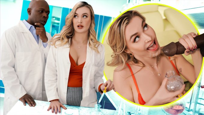 It’s for Research! MILF Scientist Milks BBC Lab Partner Natalia Starr, Will Tile
