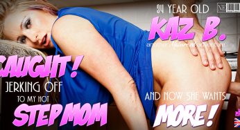 Hot Stepmom Kaz B. catches her stepson jerking off on her and now she wants the whole package Kaz B., Max Deeds