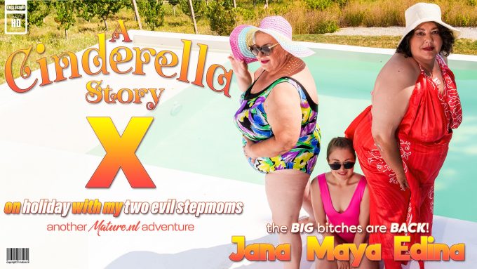 Stepdaughter Maya must get down on holiday with her two Evil Stepmoms Jana and Edina Jana, Maya, Edina