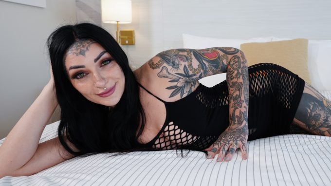 Tattooed Vixen Michelle Masque Rides A Stud For A Facial Michelle Masque