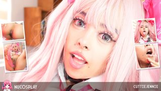 Cuttie Jennie Gives Herself A Mouthpie With A Cumming Dildo Cuttie Jennie