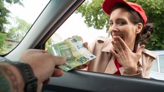 Shy waitress needs more than tips Mia Moone, Martin Gun