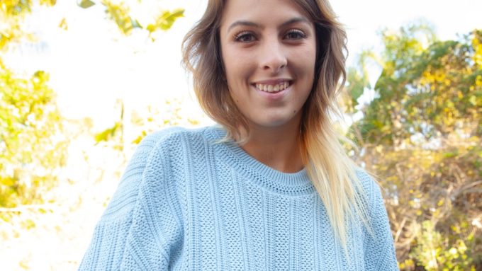 Britta Plays On The Trampoline Britta
