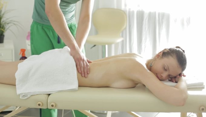 Peachy gets the best massage Peachy