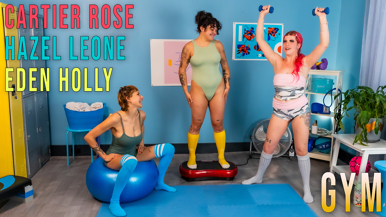GirlsOutWest-Gym-Cartier Rose, Eden Holly, Hazel Leone
